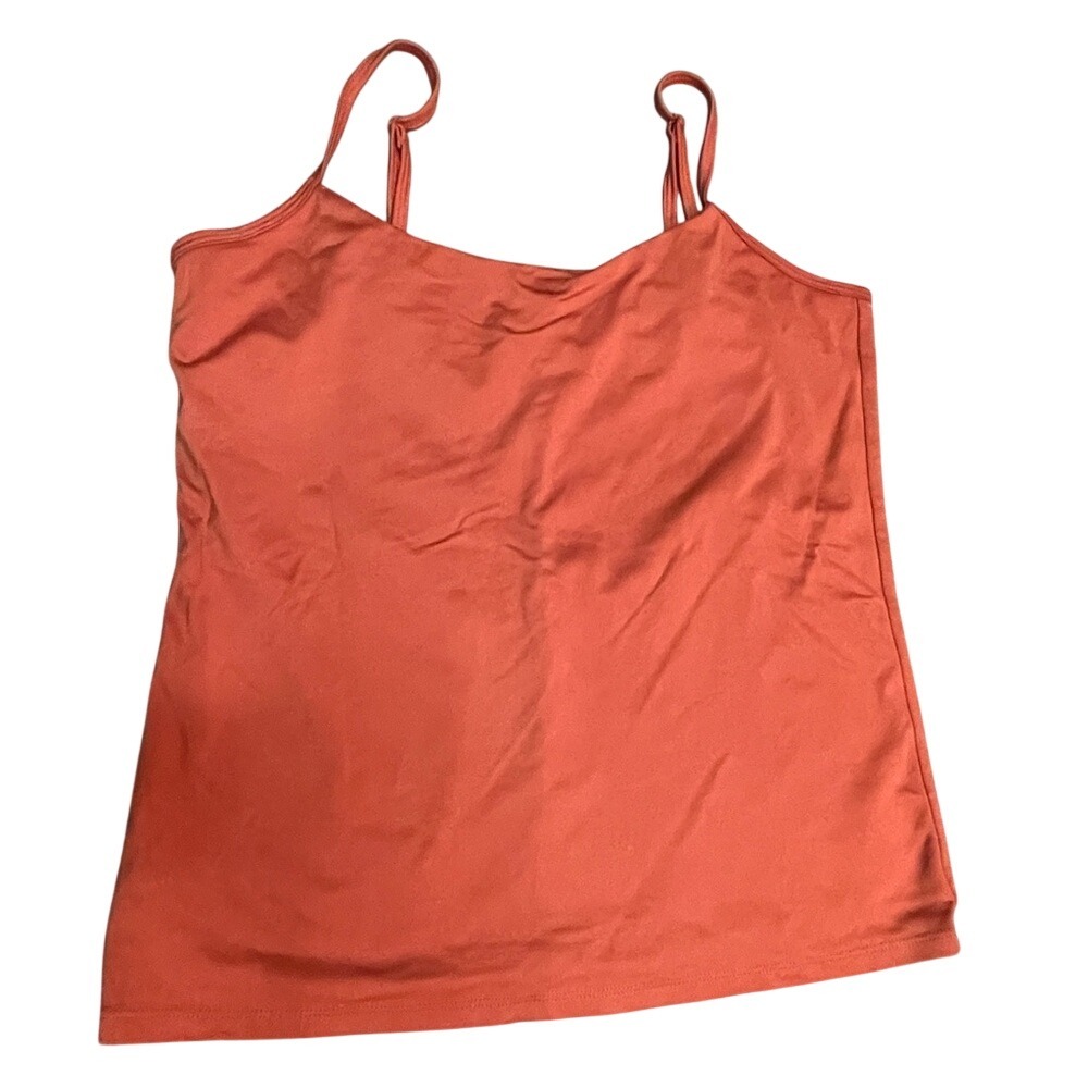 Dressbarn Burnt Orange Adjustable Strap Cami Camisole Tank Top Medium